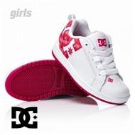 The DC Shoes - DC Court Graffik SE Girls Shoes - White/Crazy Pink