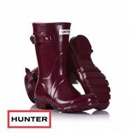 The Hunter Wellington Boots - Hunter Original Short Gloss Wellington Boots - Voilet