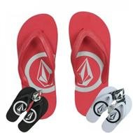 The Volcom Circle Stone Creedler Sandals, red, 8